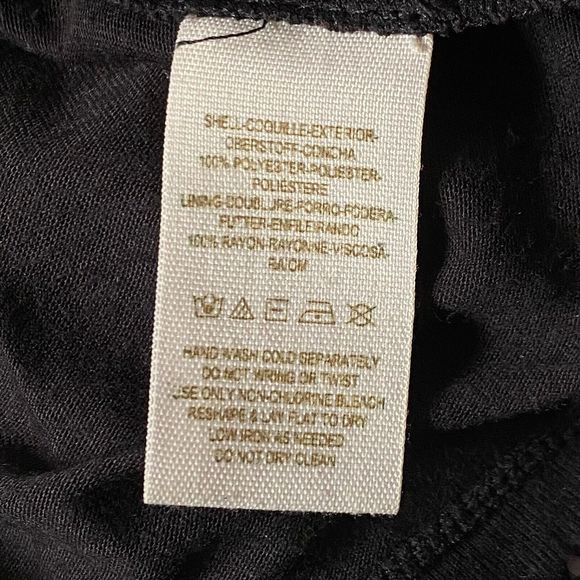 Free People Dress Womens Small Black Crochet Knit Chevron Pattern Bodycon Read - Picture 13 of 15